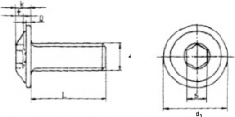 ISO 7380 Inbus bolkop