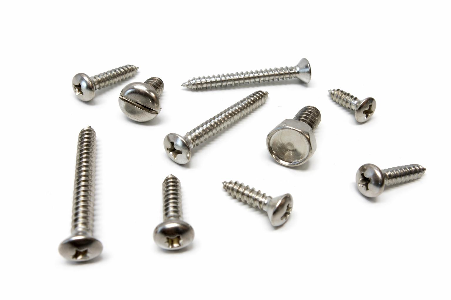 RVS plaatschroeven en RVS parkers