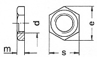 edelstahl mutter 1/8 G