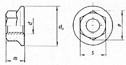 Hinterrad Flanschmutter edelstahl