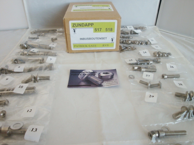 Stainless steel socket bolt kit Zundapp 517