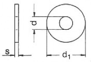 m22 verzinkt 50x